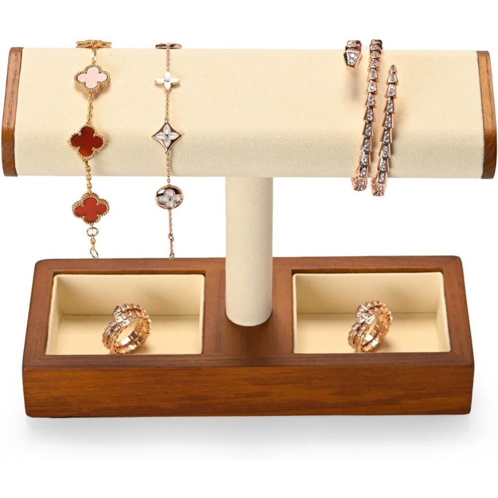 Solid Wood Watch Stand Portable Organizer for Men Women Jewelry Storage - Picture 7 of 10